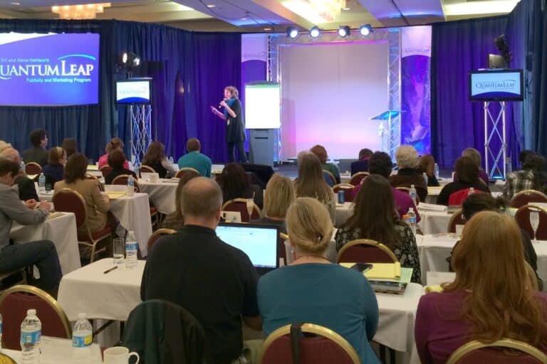 Anne Barry Jolles speaking at a corporate event about Grace Trail and mental health resilience strategies for HR leaders.